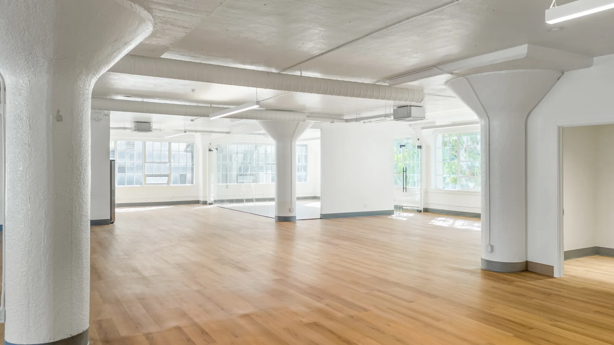 Finished second-floor office suite at Brannan St