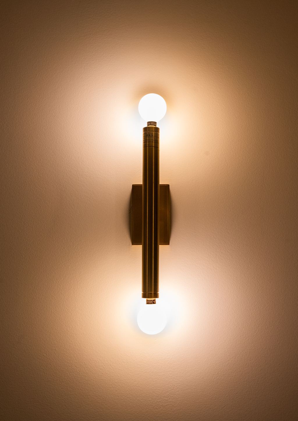 New brass wall sconce detail